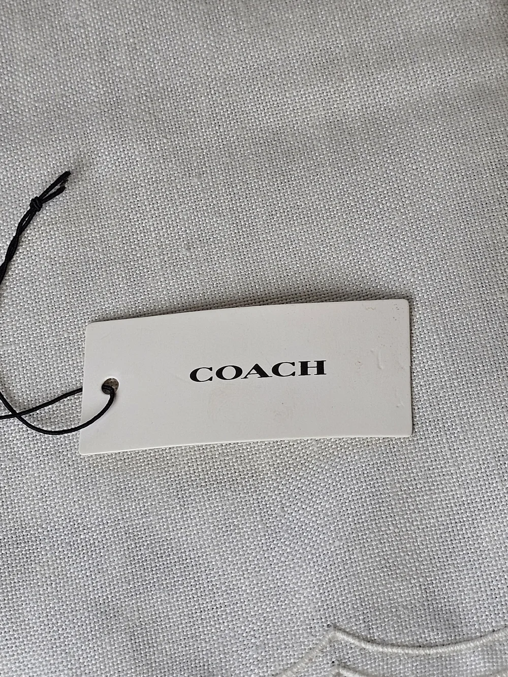COACH Gold and Black Pendant Necklace with Crystal Accents